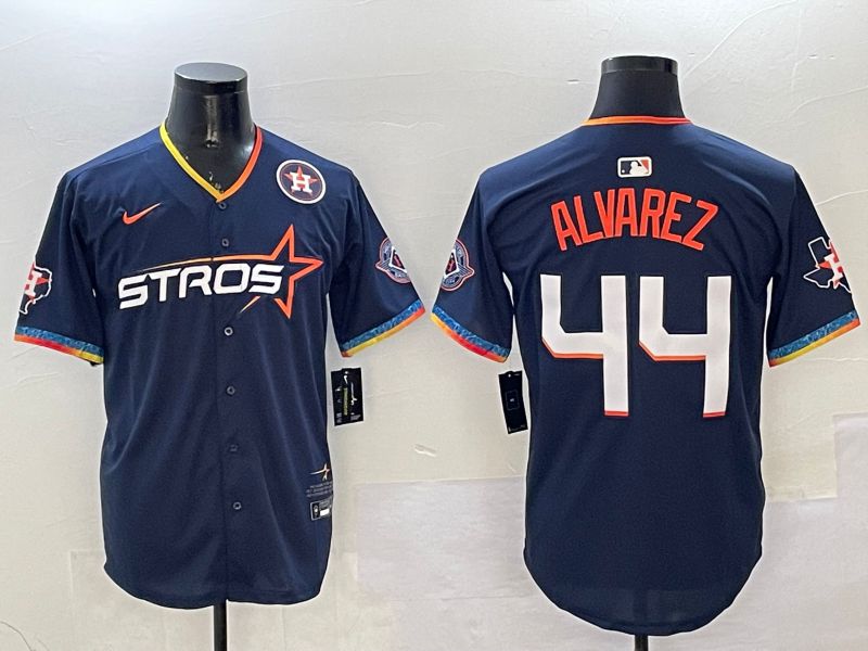 Men Houston Astros #44 Alvarez Drak Blue Fourth generation Joint Name 2025 Nike MLB Jersey style 4->houston astros->MLB Jersey